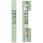 Sobuy meuble colonne salle de bain 20 cm - armoire de rangement troite avec tiroir et tagres rglables ...