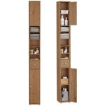 Sobuy meuble colonne salle de bain 20 cm - armoire de rangement troite avec tiroir et tagres rglables ...