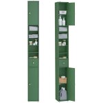 Sobuy meuble colonne salle de bain, armoire de rangement troite avec tiroir et tagres rglables - ...