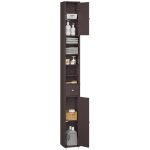Sobuy meuble colonne salle de bain, armoire de rangement placard de rangement troite, 1 tiroir, 2 portes ...