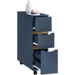 Sobuy meuble de rangement salle de bain troit sur roulettes, support papier toilette avec roulettes, ...
