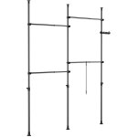 Sobuy portant � v�tements t�lescopique solide - penderie ouverte r�glable avec tringles, porte manteau ...
