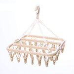 Sock drying rack, sock drying rack, clothes drying racks, folding indoor drying rack with 32 plastic ...