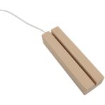 Socle lumineux rectangulaire en bois r2le 8 led couleur pour lampe de bureau, id�al pour les ?uvres en ...