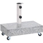 Maison chic - socle de parasol - pied de parasol gris clair 45x25x8, 3 cm granite 346421