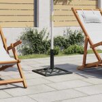 Socle de parasol - pied de parasol vert 44x44x31 cm fonte 765850