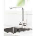 Sofetiy max - robinet de cuisine 3 voies, robinet de cuisine rotatif  360, robinet d'vier pour filtre ...
