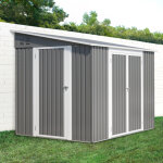 Soges abri de jardin m�tallique de 1, 8 x 2, 4 m (6 x 8 pieds) ? grand abri � outils avec double porte ...