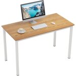 Soges - bureau d'ordinateur 120x60 cm mobilier de bureau salle à manger salon cuisine teck chêne et blanc ... Soges - bureau d'ordinateur 120x60 cm mobilier de bureau salle à manger salon cuisine teck chêne et blanc ...