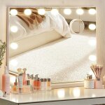 Miroir de maquillage led avec lampe hollywood miroir de maquillage intelligent contr�le tactile 3 couleurs ...