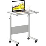 Table d'appoint rglable en hauteur pour bureau d'ordinateur portable 60 x 40 cm, table de support d'ordinateu ...