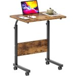 Soges - table pour ordinateur portable rglable en hauteur, petite table d'appoint 6040 cm amovible avec ...