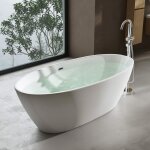 Sogood® baignoire Îlot ovale 150cm blanc vicenza599 acrylique avec bonde 150x79x56cm - blanc Sogood® baignoire Îlot ovale 150cm blanc vicenza599 acrylique avec bonde 150x79x56cm - blanc