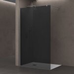 Doporro paroi de douche verre de scurit gris teint 8mm douche  l'italienne barre de stabilisation ...