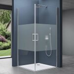 Doporro portes de douche autolevantes avec bande opaque 100x70 paroi de douche ravenna24ms pare douche ...