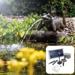 Solairepratique - fontaine solaire grenouille paresseuse avec kit pompe solaire 500 l / h 15w, batterie ...