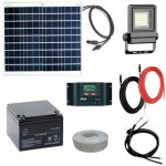 Solairepratique - kit eclairage solaire panneau ou enseigne programmable 50w - 10w