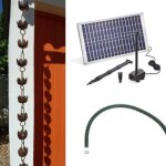 Solairepratique - kit fontaine descente de goutti�re japonaise ot�machi cuivre patin� 1, 3m avec pompe ...
