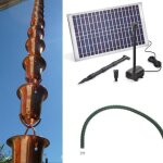 Solairepratique - kit fontaine descente de goutti�re japonaise ry�goku cuivre 1, 3m avec pompe solaire ...