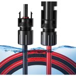 Solarsys - lot 2 c�ble solaire 6mm� (7m) - rallonge photovolta�que 10awg, 1500v dc, connecteurs m / f, ...