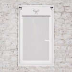 Brise bise brod en coton 45x90 cm emilie blanc, par soleil d'ocre