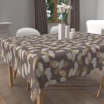 Soleil d ocre - nappe imprim�e anti - t�ches carr�e 180x180 cm ceres, par soleil d'ocre
