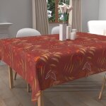 Nappe imprim�e anti - t�ches carr�e 180x180 cm flores, par soleil d'ocre