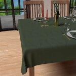 Soleil d ocre - nappe rectangle anti - tches 150x300 cm luxury vert, par soleil d'ocre