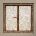 Paire de brise bise 45x90 cm celia taupe, par soleil d'ocre