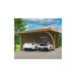 Carport 5064 x 6064 mm 2 véhicules, ancrage aucun Carport 5064 x 6064 mm 2 véhicules, ancrage aucun
