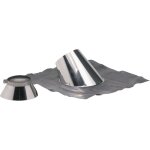 Solin inox 5� � 30� �100 / 150 + collet avec bavette plomb 800x800