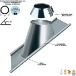 Solin tout plomb 30 à 45 degrés pour conduit double paroi isolé ediliso25 edilinox diamètre 150 Solin tout plomb 30 à 45 degrés pour conduit double paroi isolé ediliso25 edilinox diamètre 150