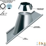 Solin plomb 30 � 45 degr�s conduit double paroi isol� edilinox - diam�tre 100 mm