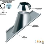 Solin plomb 30 � 45 degr�s conduit double paroi isol� edilinox - diam�tre 200 mm