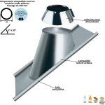 Solin plomb 5 � 30 degr�s conduit double paroi isol� edilinox - diam�tre 100 mm