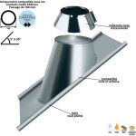 Solin plomb 5 � 30 degr�s conduit double paroi isol� edilinox - diam�tre 130 mm