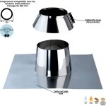 Solin toit plat inox conduit double paroi isol� edilinox - diam�tre 200 mm