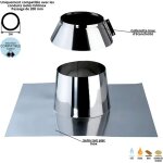 Edilinox - solin toit plat inox pour conduit double paroi isol ediliso25 diamtre 150
