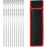 Lot de 10 brochettes de barbecue en acier inoxydable pour cuisine intérieure et extérieure, pour barbecue, ... Lot de 10 brochettes de barbecue en acier inoxydable pour cuisine intérieure et extérieure, pour barbecue, ...