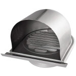 Sollbry - 100mm grille aeration de ventilation inox, grille de hotte chemin�e ronde ext�ri, grille d'a�ration ...