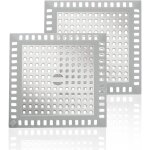 Lot de 2 attrape cheveux douche, protection de drain filtre evier, grilles carres pour bonde de douche ...