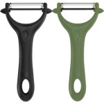 Lot de 2 plucheur universel, econome legumes inox eplucheur manuel pomme de terre poigne ergonomique, ...