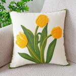 Lot de 2 housse de coussin brodées 45x45cm taies d'oreiller fleur de jardin pour chambre canapé salon ... Lot de 2 housse de coussin brodées 45x45cm taies d'oreiller fleur de jardin pour chambre canapé salon ...