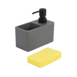 2 pieces distributeur liquide vaisselle porte eponge pour cuisine distributeur savon liquide pour les ...