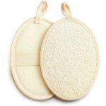 Sollbry 2 pi�ces eponge loofah, lavable �ponges en luffa naturel, reutilisable gants de gommage naturels ...