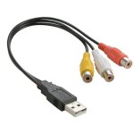 Sollbry - 2 pieces nouveau usb 2. 0 mle  3 rca rgb femelle vido av a / v convertisseur cble pour ...