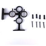 Sollbry - lot de 2 supports de tringle � rideaux double crochets pour tringle � rideaux de salon, chambre ...