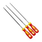 3 pices lime tronconneuse, kit d'afftage universel portable pour trononneuse, lime avec poigne limes ...