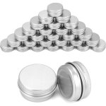 30 pièces pots rond en aluminium avec couvercle, pot vide cosmétiques pot vide cosmétiques pour maquillage, ... 30 pièces pots rond en aluminium avec couvercle, pot vide cosmétiques pot vide cosmétiques pour maquillage, ...