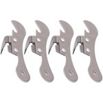 Lot de 4 ouvre boite, ouvre boite manuel, bote, acier inoxydable, argent, 9, 6 cm x 3 cm - sollbry